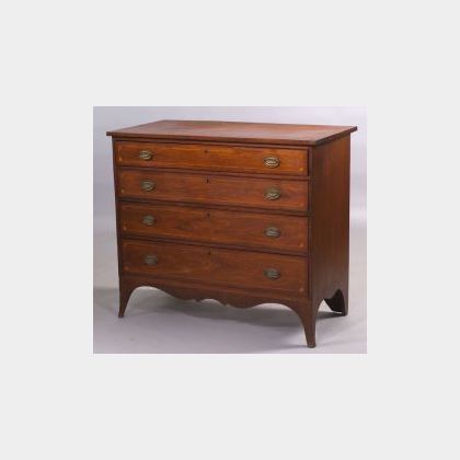 Federal Walnut Inlaid Chest of Drawers