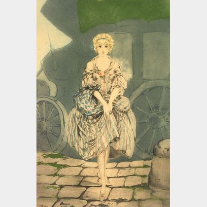 Louis Icart (French, 1888-1950) Lot of Two Costume Pieces: Manon