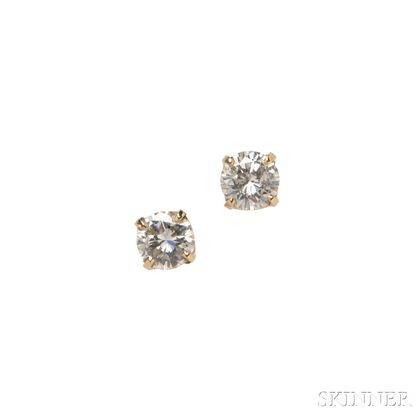 14kt Gold and Diamond Earstuds