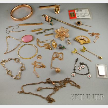 Group of Gold and Gold-filled Jewelry