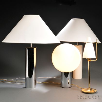 Three George Kovacs Table Lamps and another Modern Lamp 