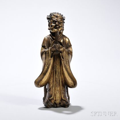 Parcel Gilt-bronze Figure of the Dragon King
