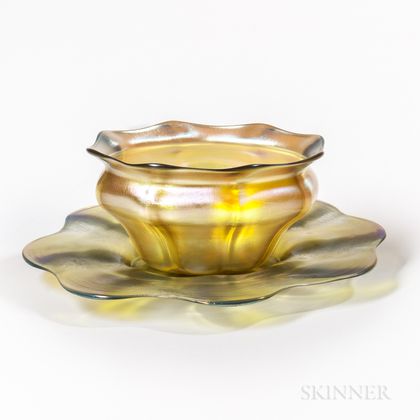 Tiffany Studios Favrile Bowl and Plate