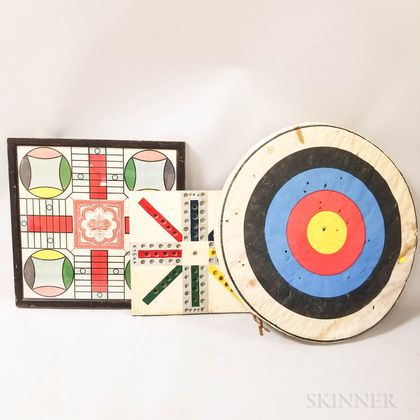 Two Game Boards and an Archery Target