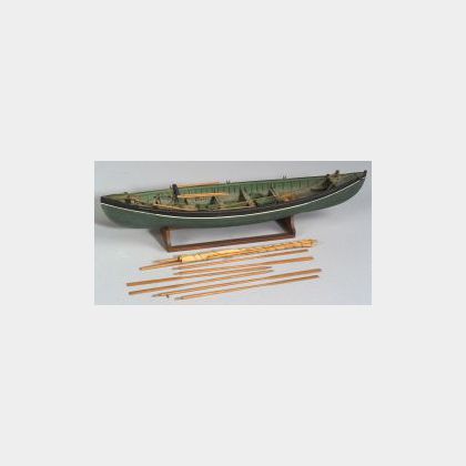 Carved and Painted Whaling Boat Model