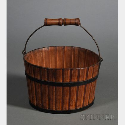 Small Shaker Striped Wooden Pail