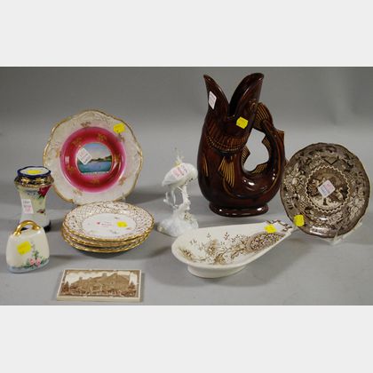 Thirteen Assorted Decorated Ceramic Table Items
