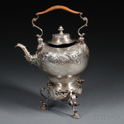 George V Sterling Silver Kettle on Stand