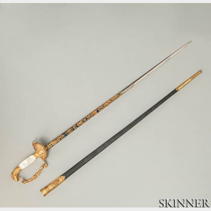 Eagle Pommel Sword and Scabbard