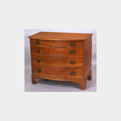 Federal Cherry Swell Front Chest of Drawers