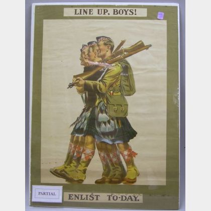 Fourteen Assorted WW I Lithograph Posters