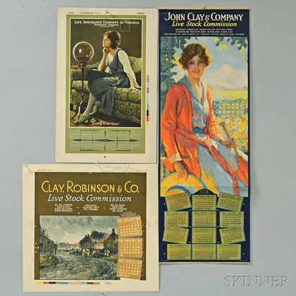Three 1920s Calendars
