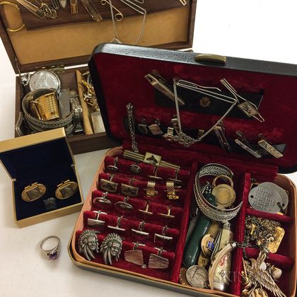 Large Group of Gentleman's Jewelry and Accessories
