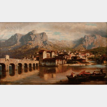 Ercole Calvi (Italian, 1824-1900) Ponte di Pescarenico