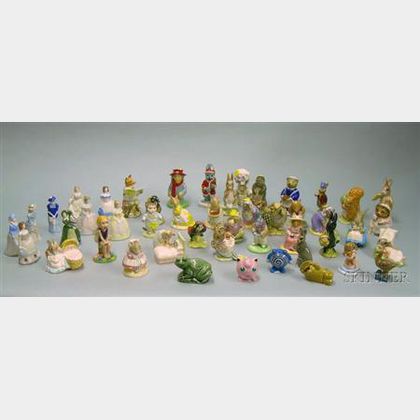 Approximately 47 Wade and Royal Albert and Royal Doulton Ceramic Figures