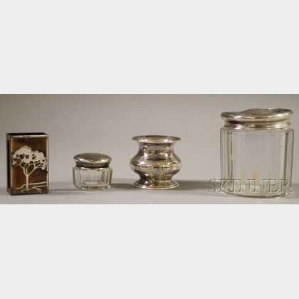 Four Sterling Silver and Silver-mounted Articles