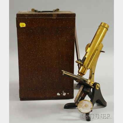Crouch Brass Compound Microscope