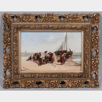 After Bernardus Johannes Blommers (Dutch, 1845-1914) Fisherwomen on the Beach