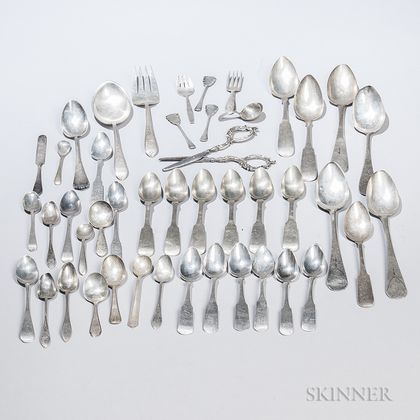 Group of Assorted Sterling Silver and Coin Silver Flatware