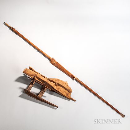 Eskimo Sled, Spear Thrower, and Harpoon