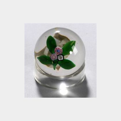 Floral Bouquet Miniature Glass Paperweight