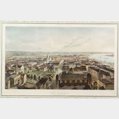 Benjamin Franklin Smith, lithographer (American, 1830-1927) New Orleans from St. Patrick's Church 1852.