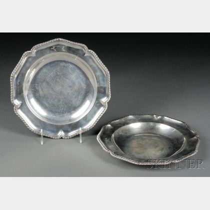 Pair of William IV Silver Chargers