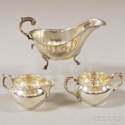 Three Small Sterling Silver Tableware Articles