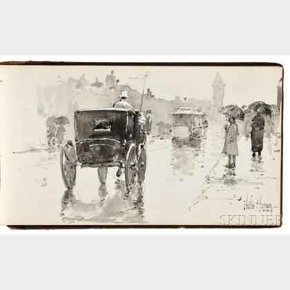 Childe Hassam (American, 1859-1935) Rainy Day, Boston