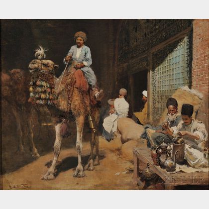 Edwin Lord Weeks (American, 1849-1903) Market in Ispahan