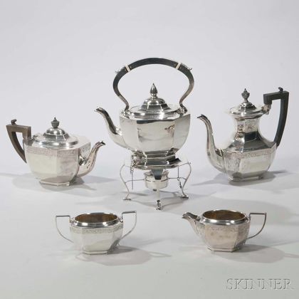 Five-piece Birks Sterling Silver Tea and Coffee Service