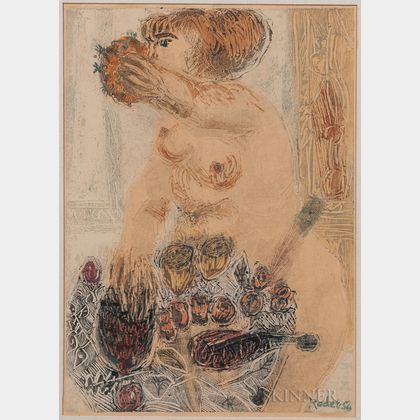 Bernard Reder (New York, 1897-1963) Still Life & Standing Nude
