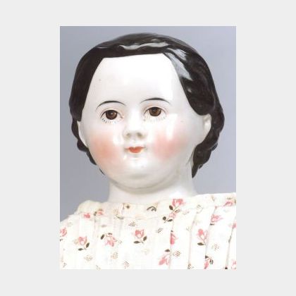 Brown-eyed China Shoulder Head Doll