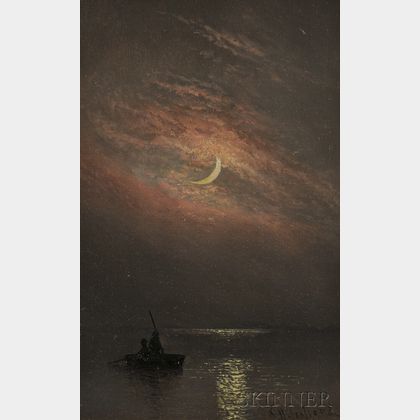 Charles Henry Gifford (American, 1839-1904) Under a Crescent Moon