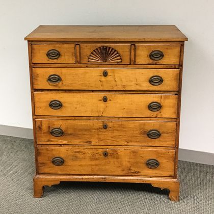 Queen Anne Fan-carved Maple Chest of Drawers