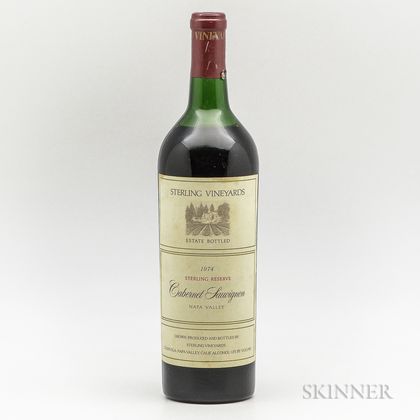 Sterling Reserve Cabernet Sauvignon 1974, 1 bottle 