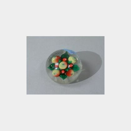 New England Glass Company Fruit Paperweight