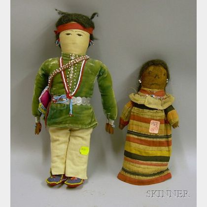 Seminole and Navajo Cloth and Beaded Dolls