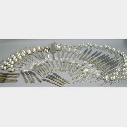Approximately 107-piece Reed & Barton Sterling Silver Silver Wheat Pattern Flatware Service. 