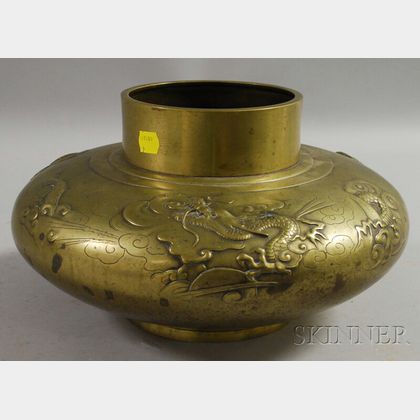 Chinese Squat Brass Vase