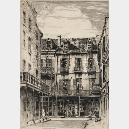 Morris Henry Hobbs (American, 1892-1967) Two Views of the French Quarter: Old Madison St.