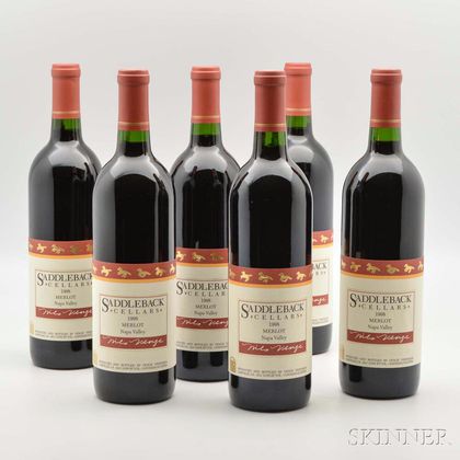 Saddleback Cellars Merlot Napa 1998, 6 bottles 