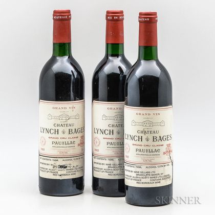 Chateau Lynch Bages 1985, 3 bottles 