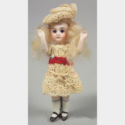 All-Bisque Doll House Girl Doll