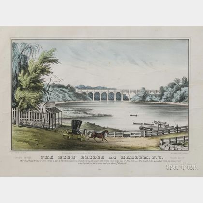 Nathaniel Currier, publisher (American, 1813-1888) The High Bridge at Harlem N.Y.