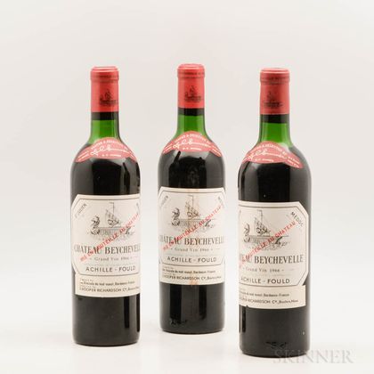 Chateau Beychevelle 1966, 3 bottles 