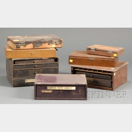 Seven Watch Part Boxes or Chests
