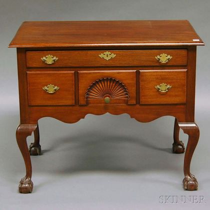 Chippendale-style Carved Mahogany Lowboy