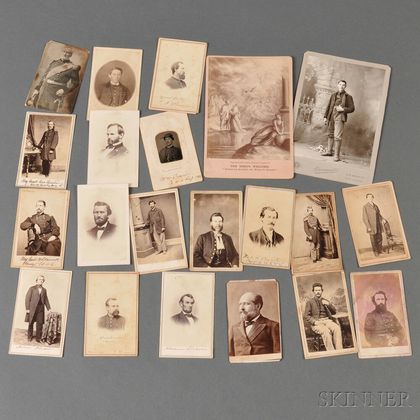 Nineteen Civil War Carte-de-visites and Two Cabinet Cards