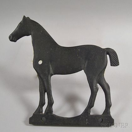 Cast Iron Horse-form Windmill Weight